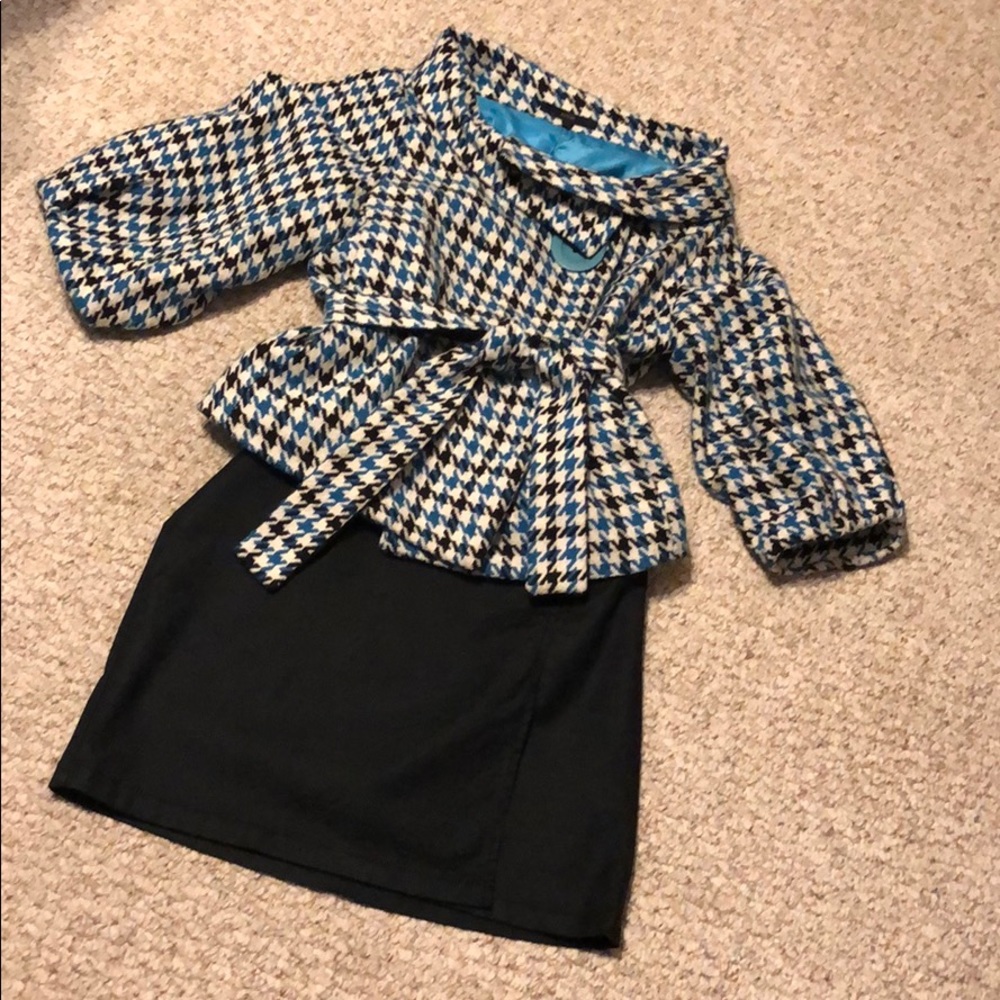 Chic houndstooth jacket